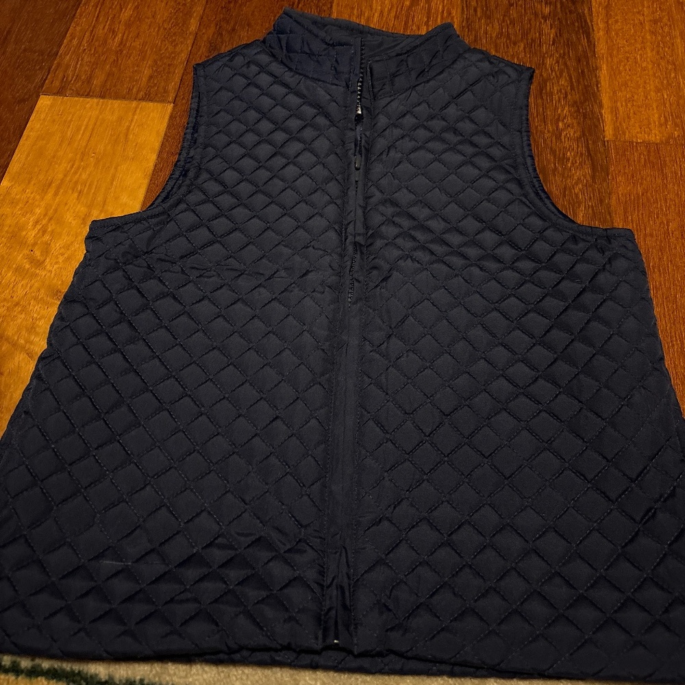 Girls Gymboree Navy Quilted Vest - Size M (7-8)
